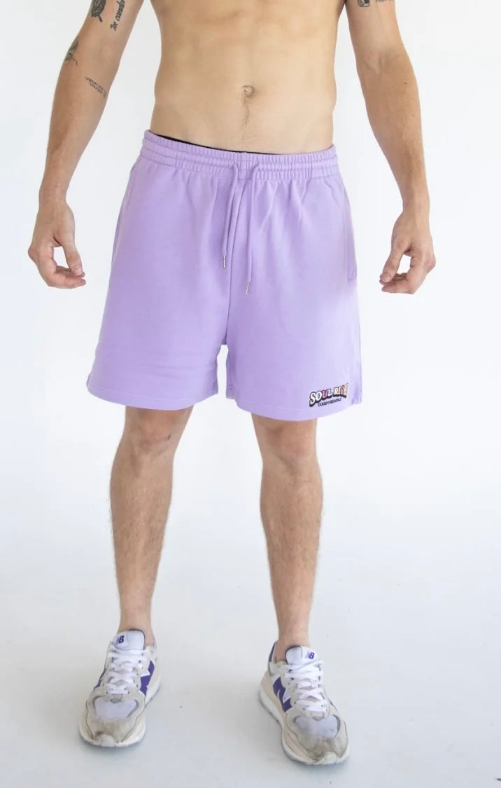 Good Vibes Only Purple Shorts