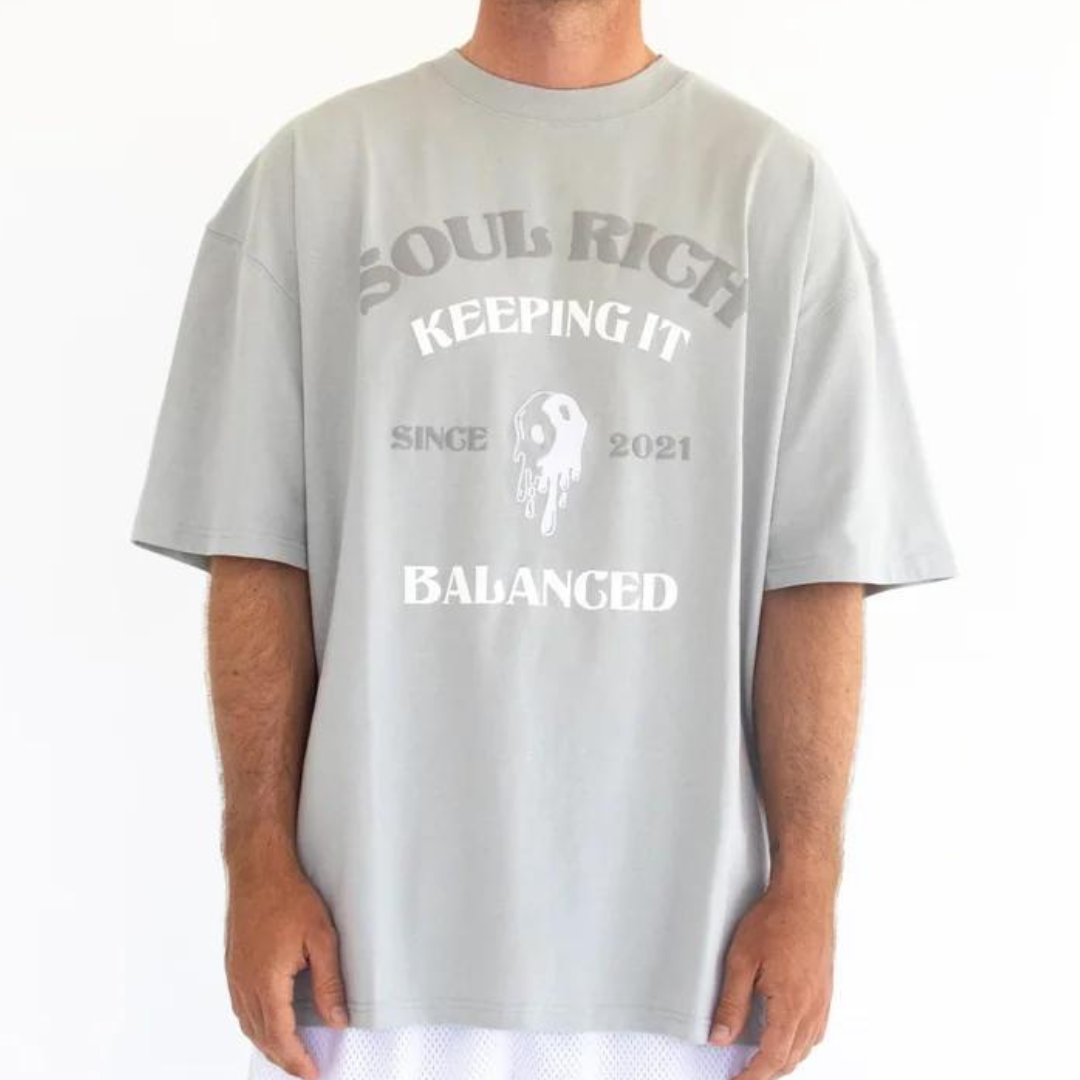 Keeping It Balanced Grey T-Shirts