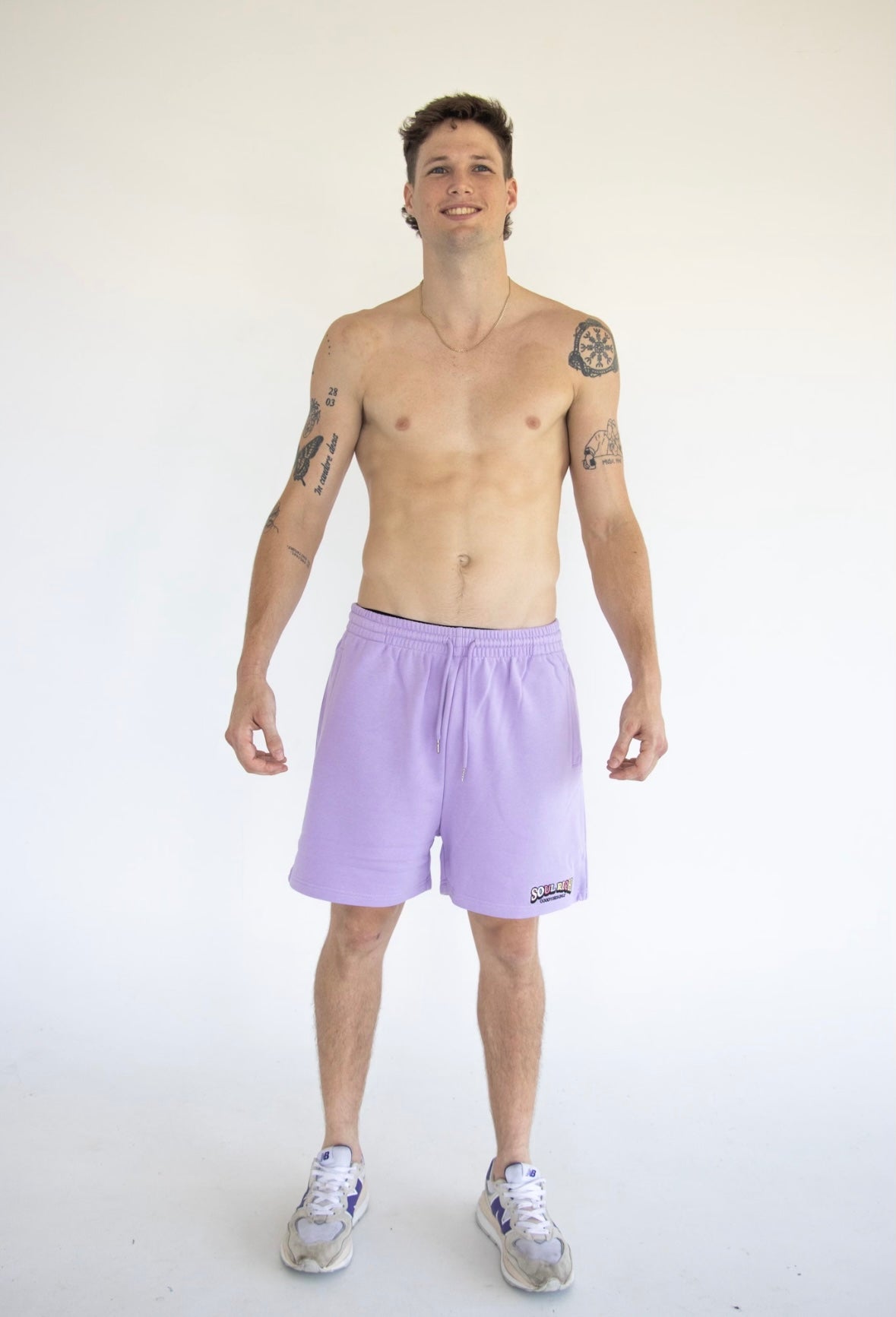 Good Vibes Only Purple Shorts