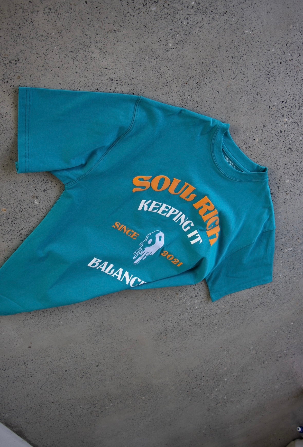 Keeping It Balanced Teal Blue T-Shirts