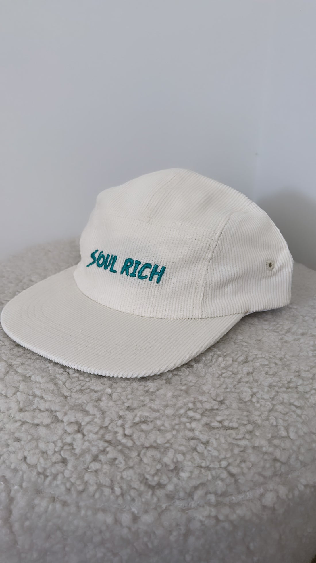 Corduroy Classic Cap White